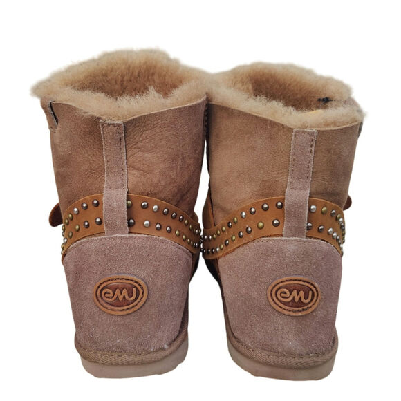 New Tan suede Emu lined Bootie sz 10 - Picture 4 of 6